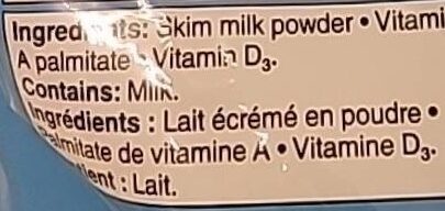 Instant Skimmed Milk Powder - Ingredients