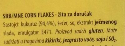 Corn flakes - Ingredients - sr