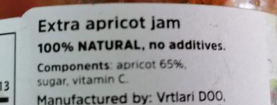Extra Apricot Jam - Ingrediënten - en
