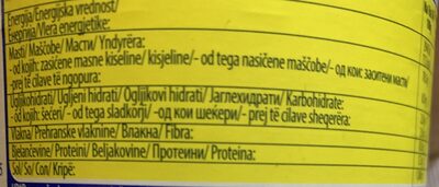 Mayonnaise Delicatess - Tableau nutritionnel - hr