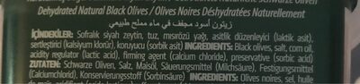 Dried Black Olives - Ingredients - fr
