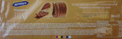 McVitie's Biscuiți digestivi cu ciocolată - Ingrediënten - ro