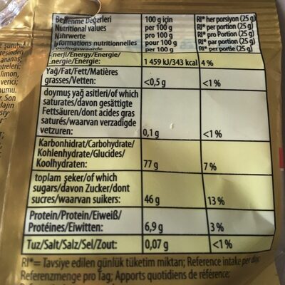 Haribo Goldbären - Nutrition facts - fr