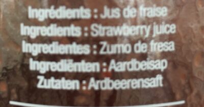 Fraise Strawberry - Ingredients