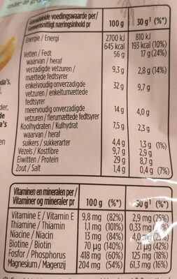 Pindas teriyaki flavour - Información nutricional - nl