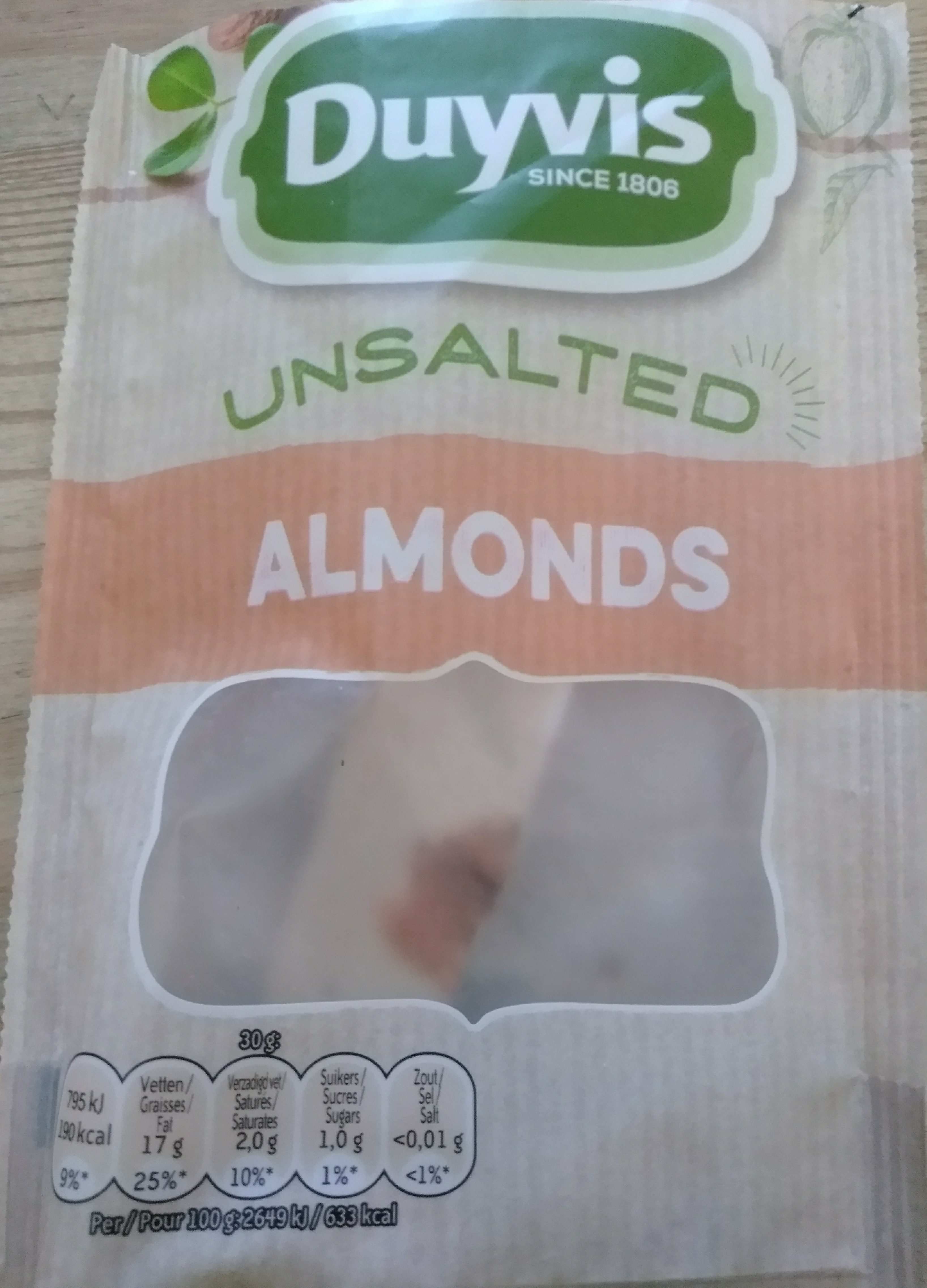 Duyvis Unsalted Almonds - Product - fr