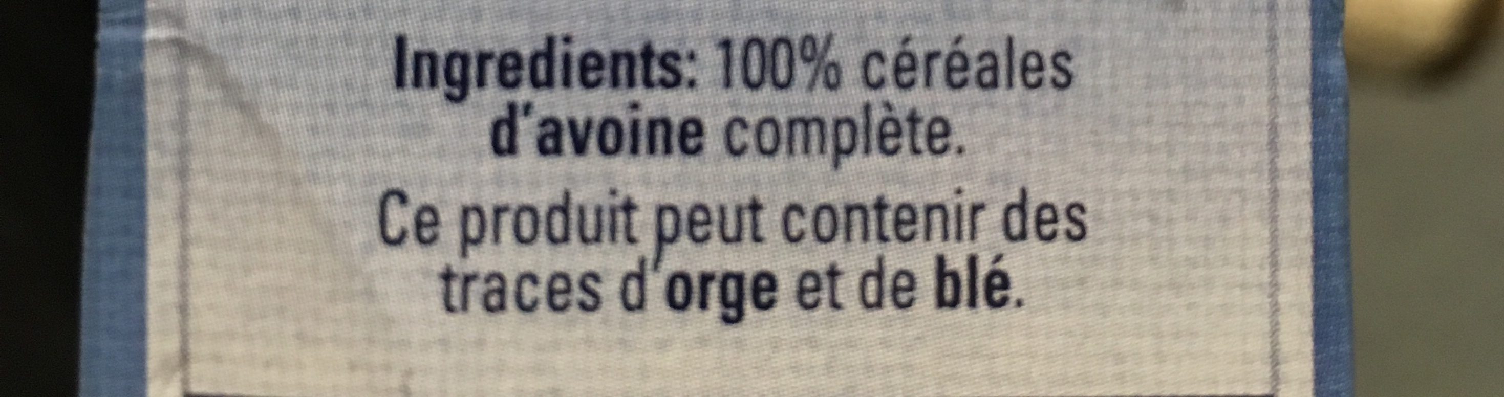 Flocons d’avoine - Ingrédients