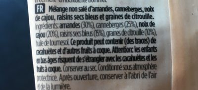 Nutmix cranberry - Ingredientes - fr