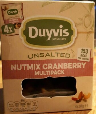 Nutmix cranberry unsalted - Información nutricional - fr