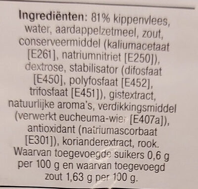 Gerookte kipfilet - Ingrediënten - de