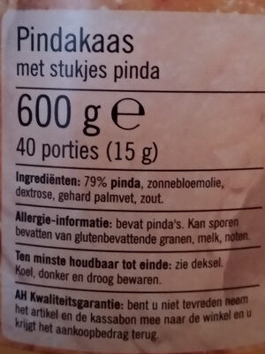 Smeuïge pindakaas - Ingredients - nl