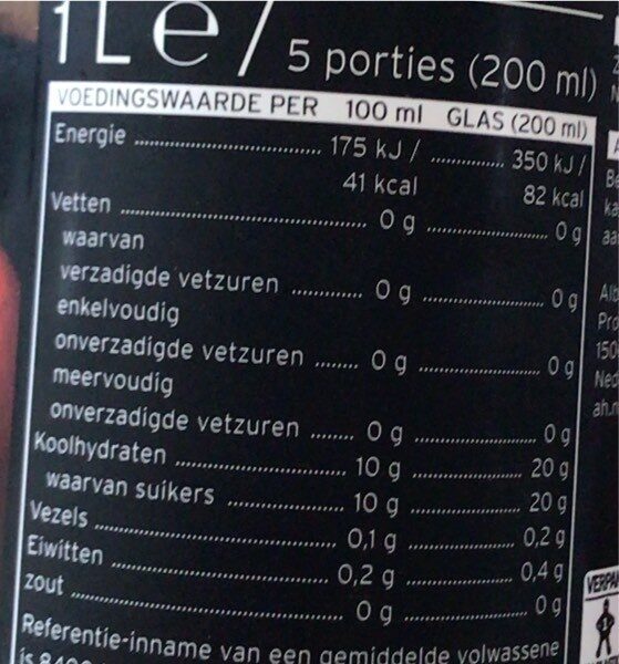 Hollandse Elstar Appelsap Fles 1 Liter (excellent) Koeling - Nutrition facts - fr