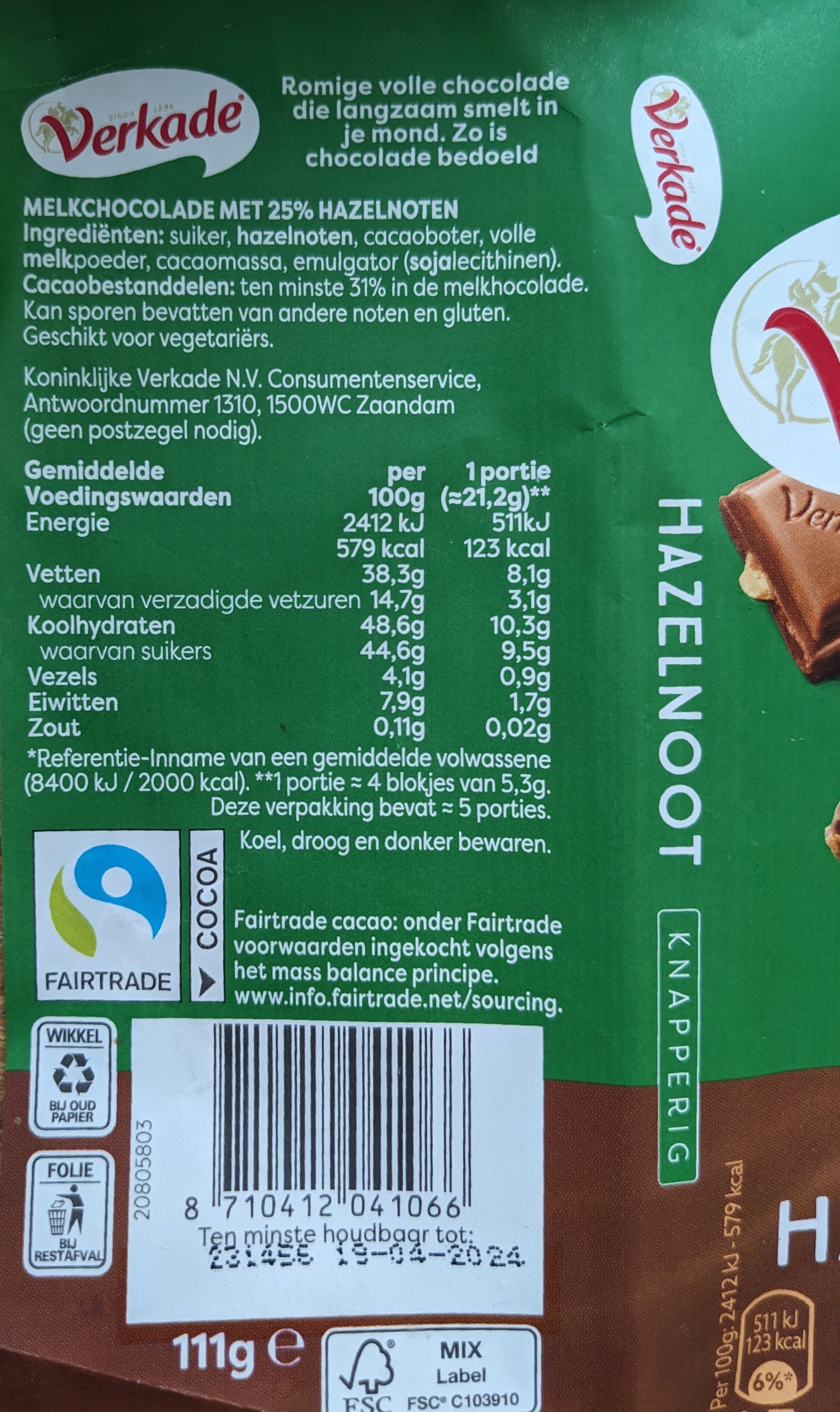 Hazelnoot - Ingrediënten - en