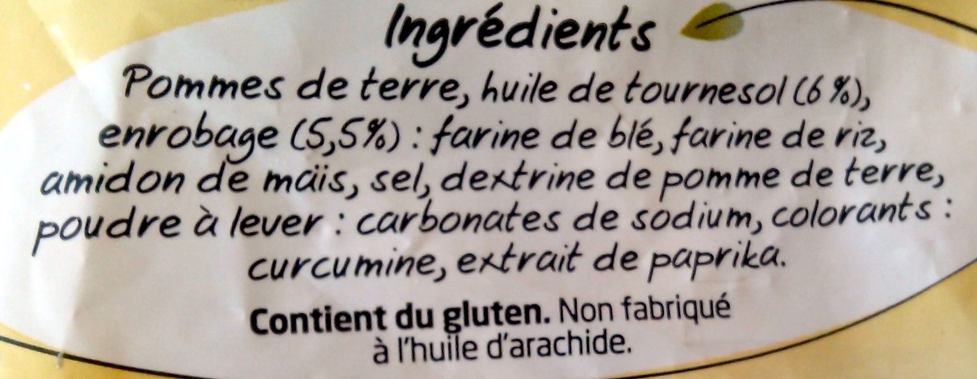 Just au four - Frite classique - Ingrediënten - fr