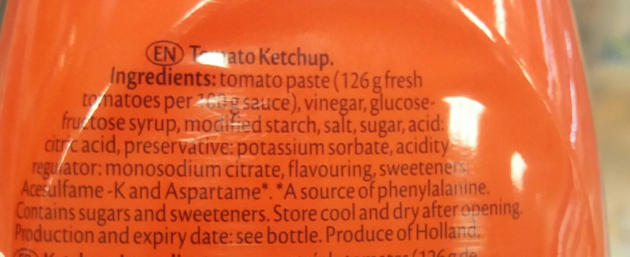 tomato ketchup - Thành phần - en