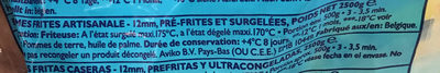 Cuisine Belge Frites Artisanales 12mm 7/16 - Ingrédients