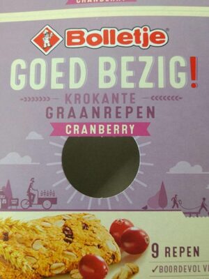 Krokante graanrepen cranberry - Product - nl