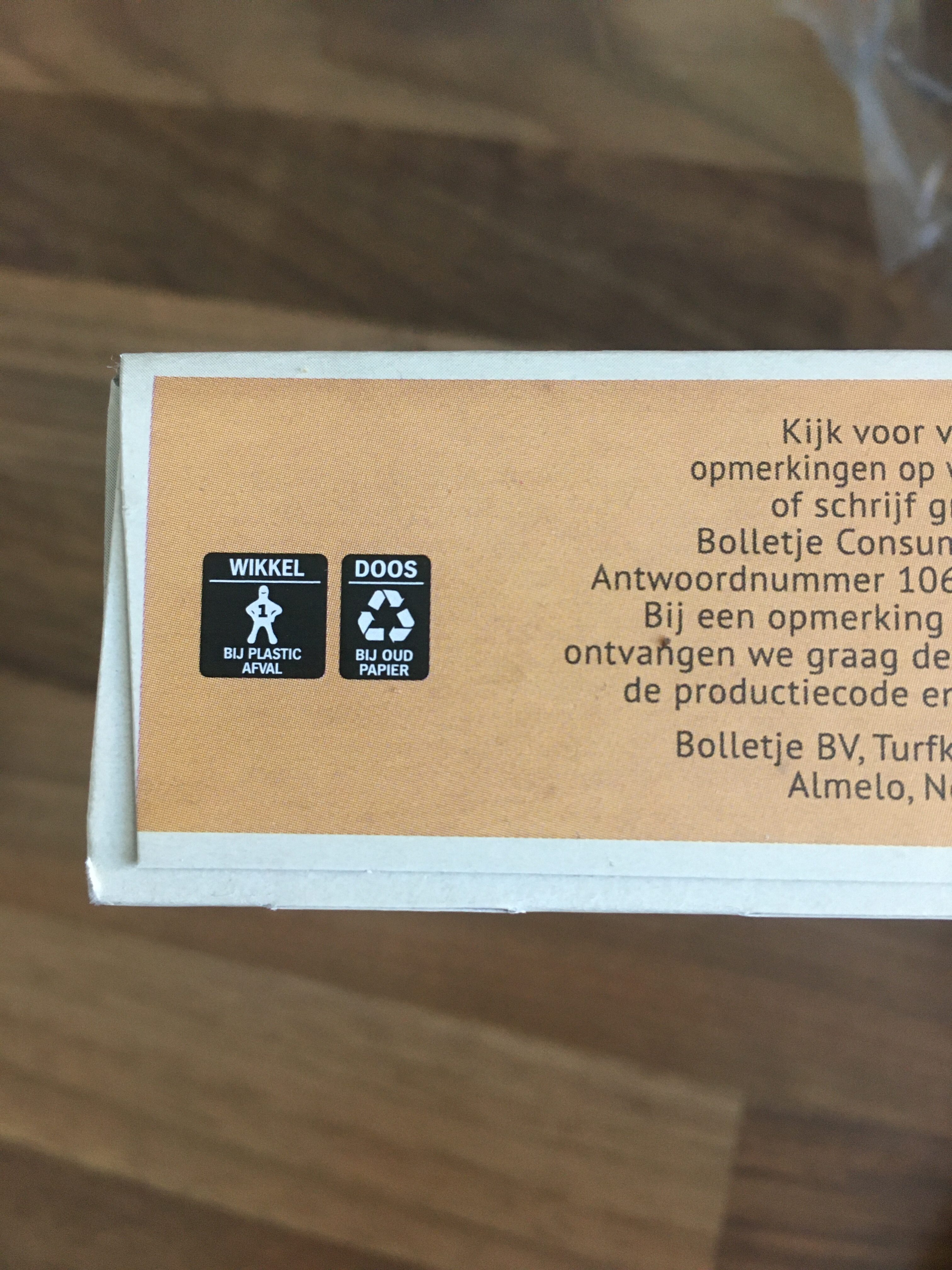 Noten & Granen Repen Amandel & Havermout - Recyclinginstructies en / of verpakkingsinformatie