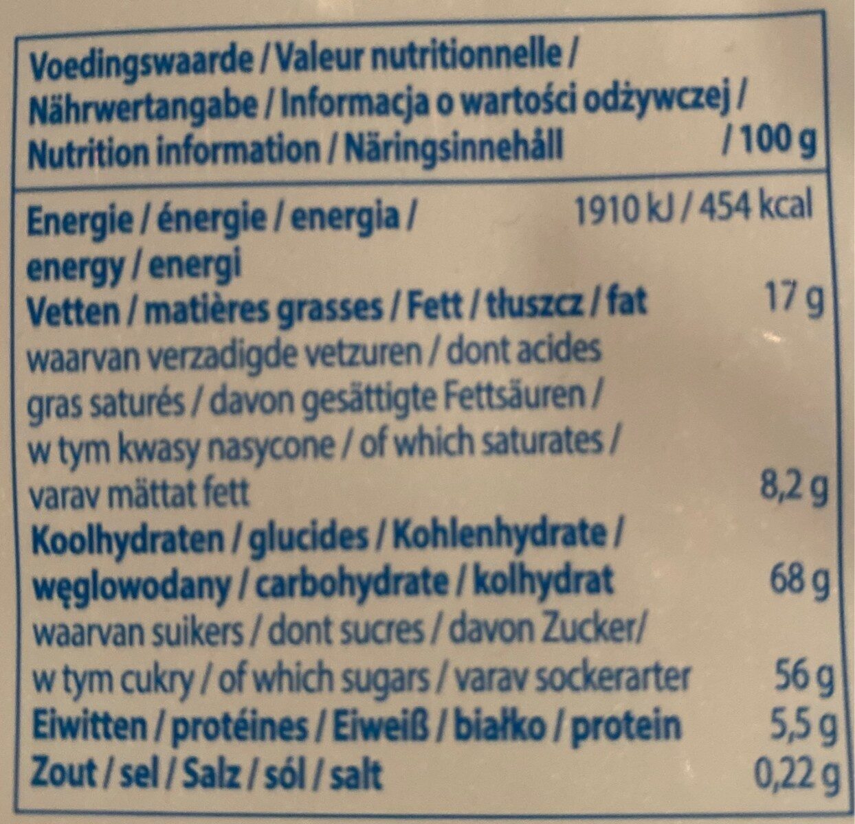 Soft Nougat - Nutrition facts - fr