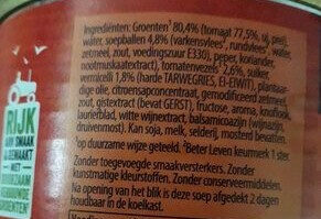 Stevige tomaten soep - Ingredients - nl