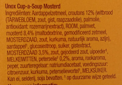 Cup-a-soup Mosterd - Ingredients - nl