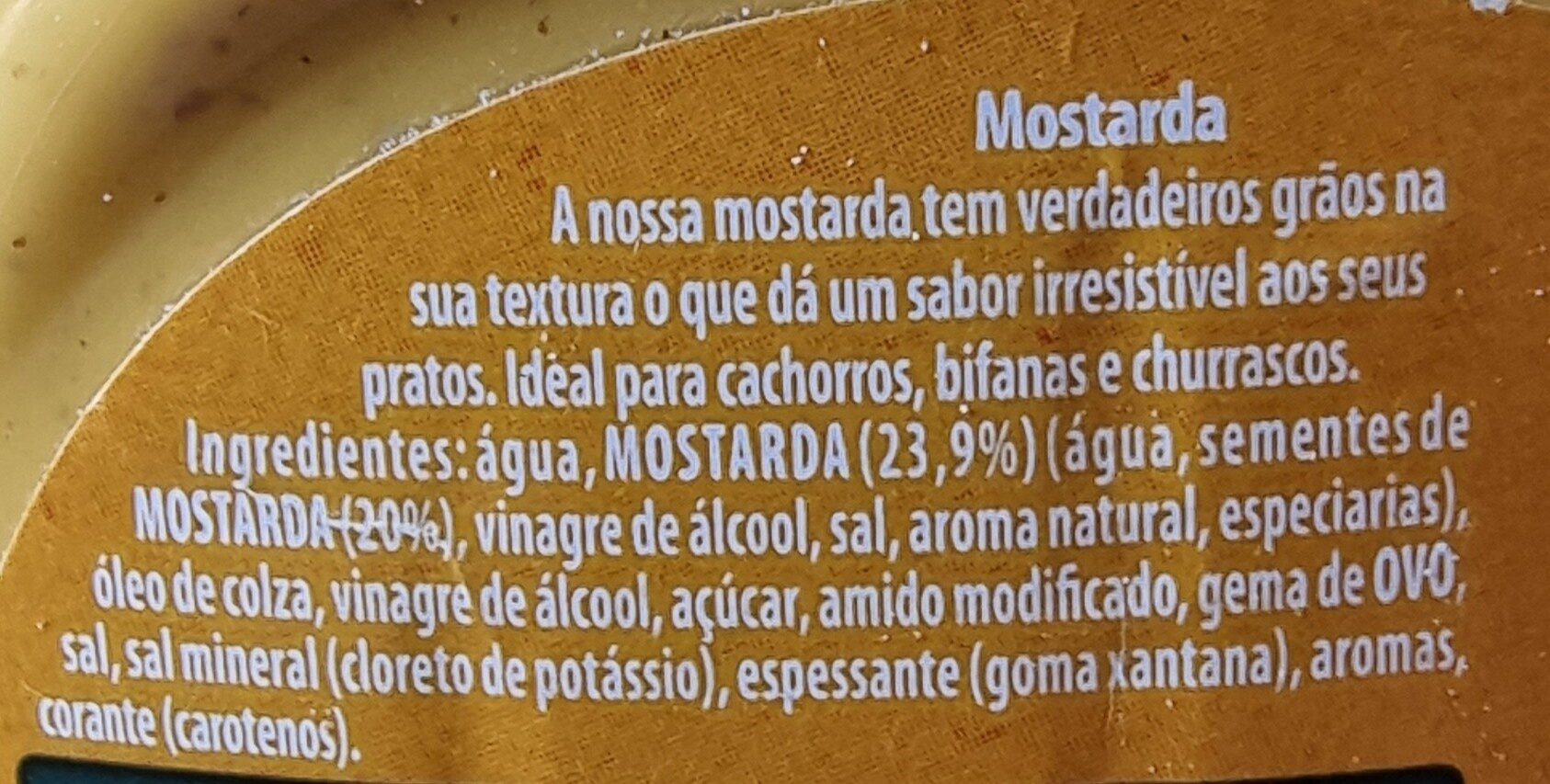 Mostarda - Ingredientes