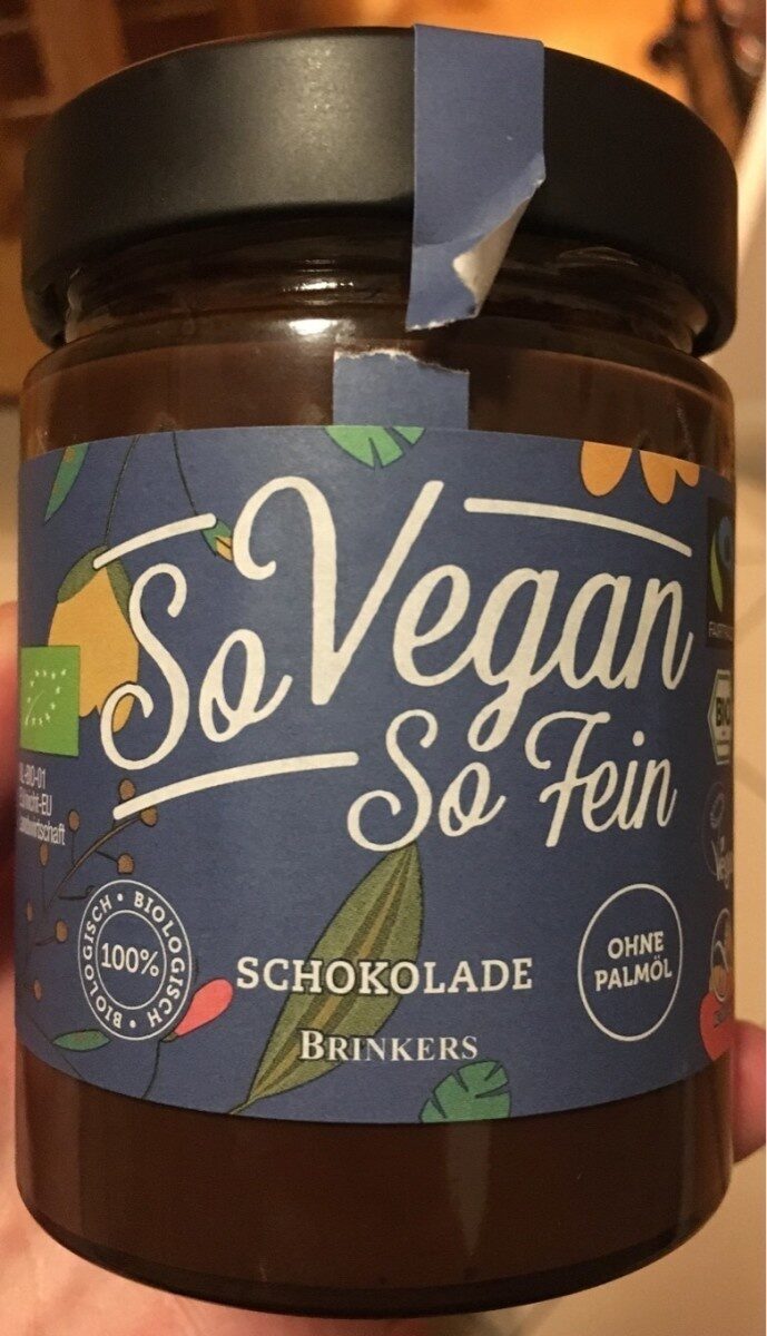 So Vegan So Fein Schokolade, 270 GR Glas - Product - de