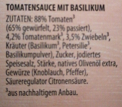 Tomato al Gusto - Basilikum - Ingredients - de