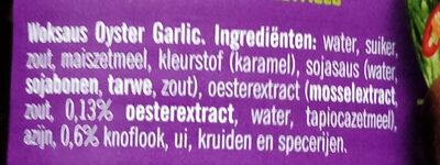 Sauce wok oyster garlic - Ingredienser - nl
