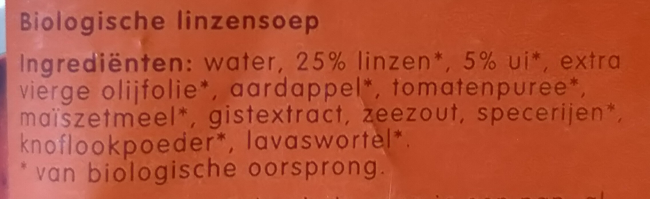 Linzensoep - Ingredients - nl