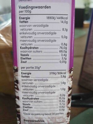Chocolade hagelslag mix - Nutrition facts - nl