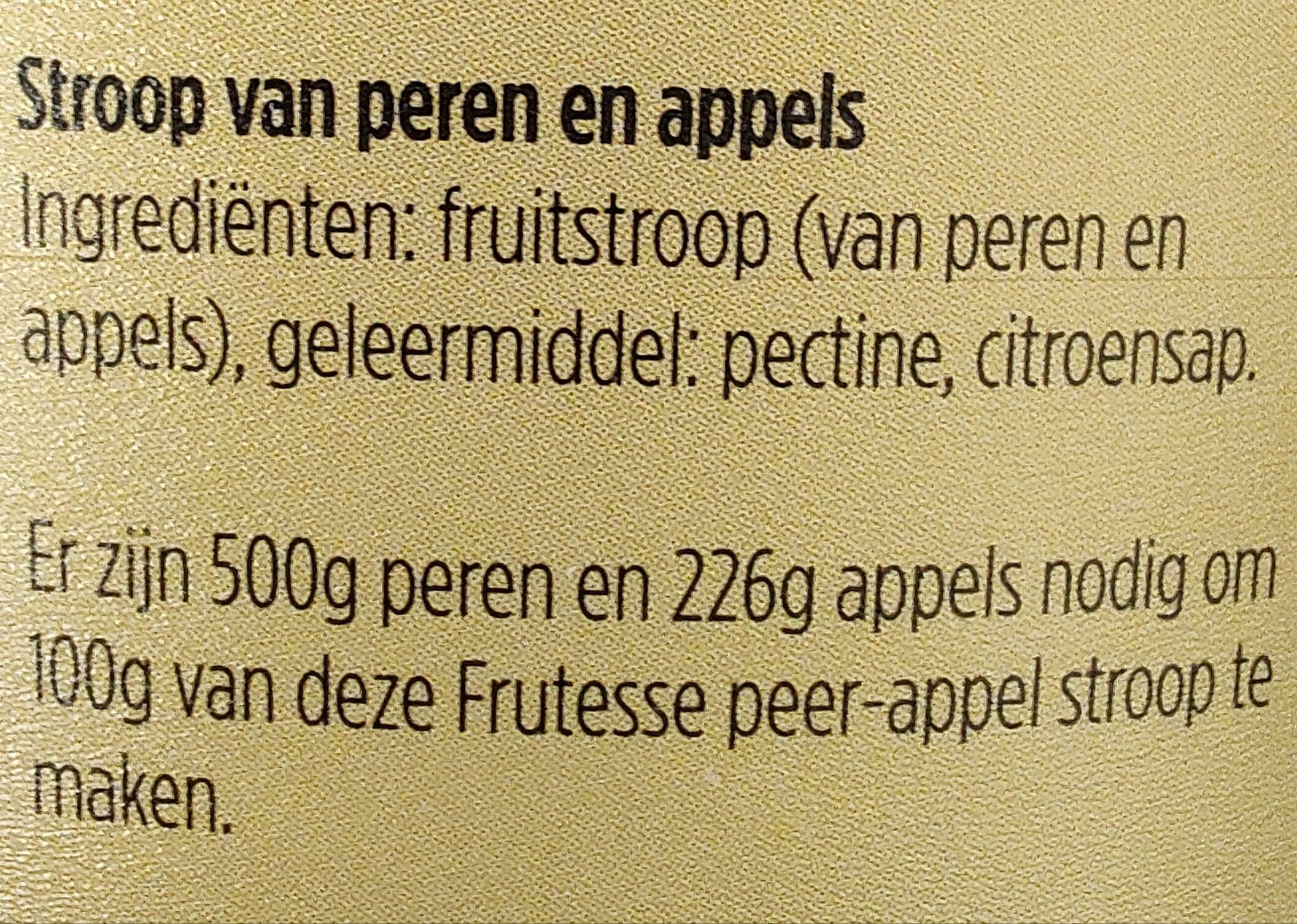 Stroop van peren en appels - Ingrediënten