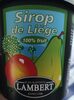 Sirop de Liège - نتاج