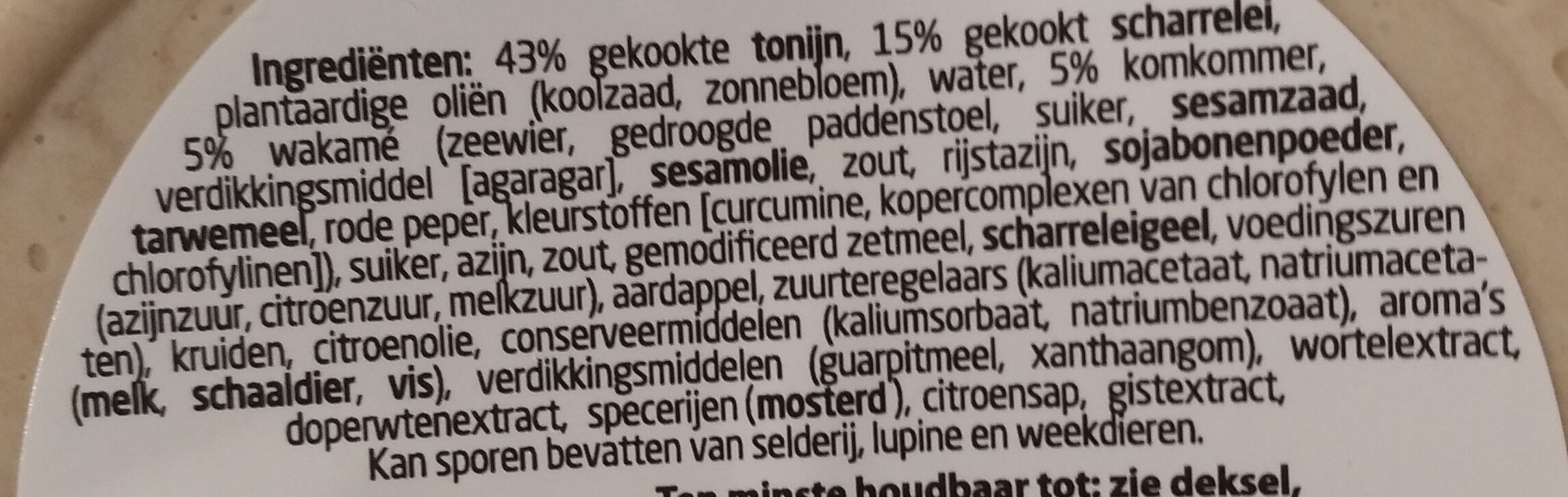 Tonijn Wakame Ei Salade - Ingredients - nl