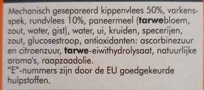 Slagers Frikandellen - Ingredients - nl