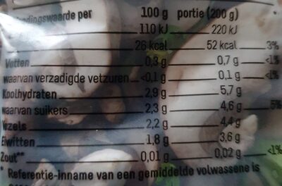 Champignon roerbakgroente - Voedingswaarden