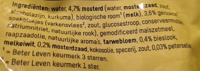 Mosterdsoep met spekblokjes - Ingredienser - nl