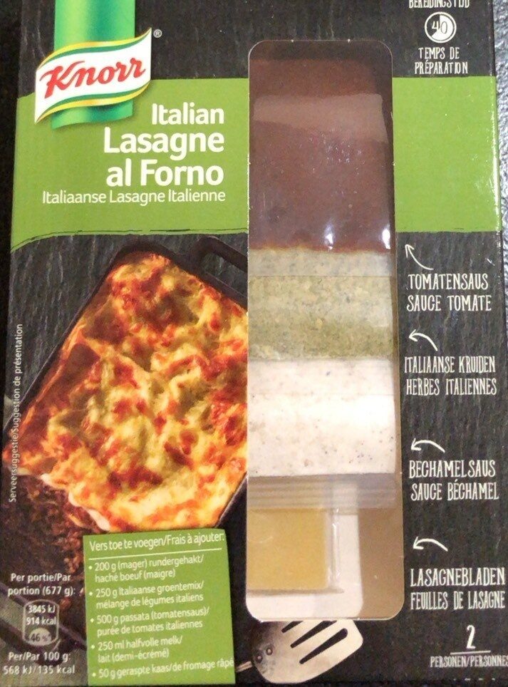 Italian Lasagne al Forno - Product - fr