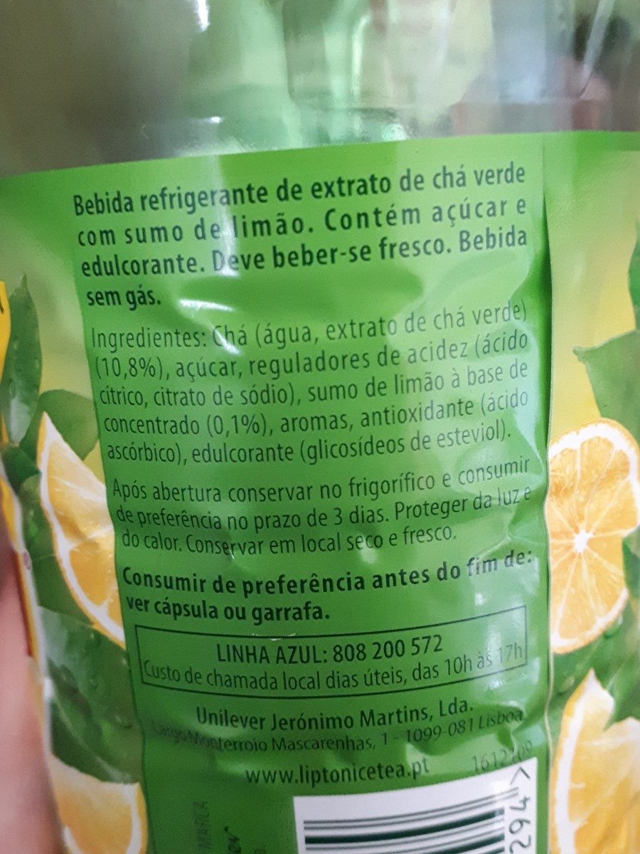 Lipton thé vert citron - Ingrédients
