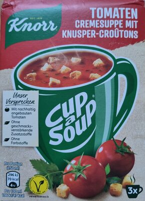 Cup a Soup, Tomaten Cremesuppe mit Knusper-Croûtons - Produkt