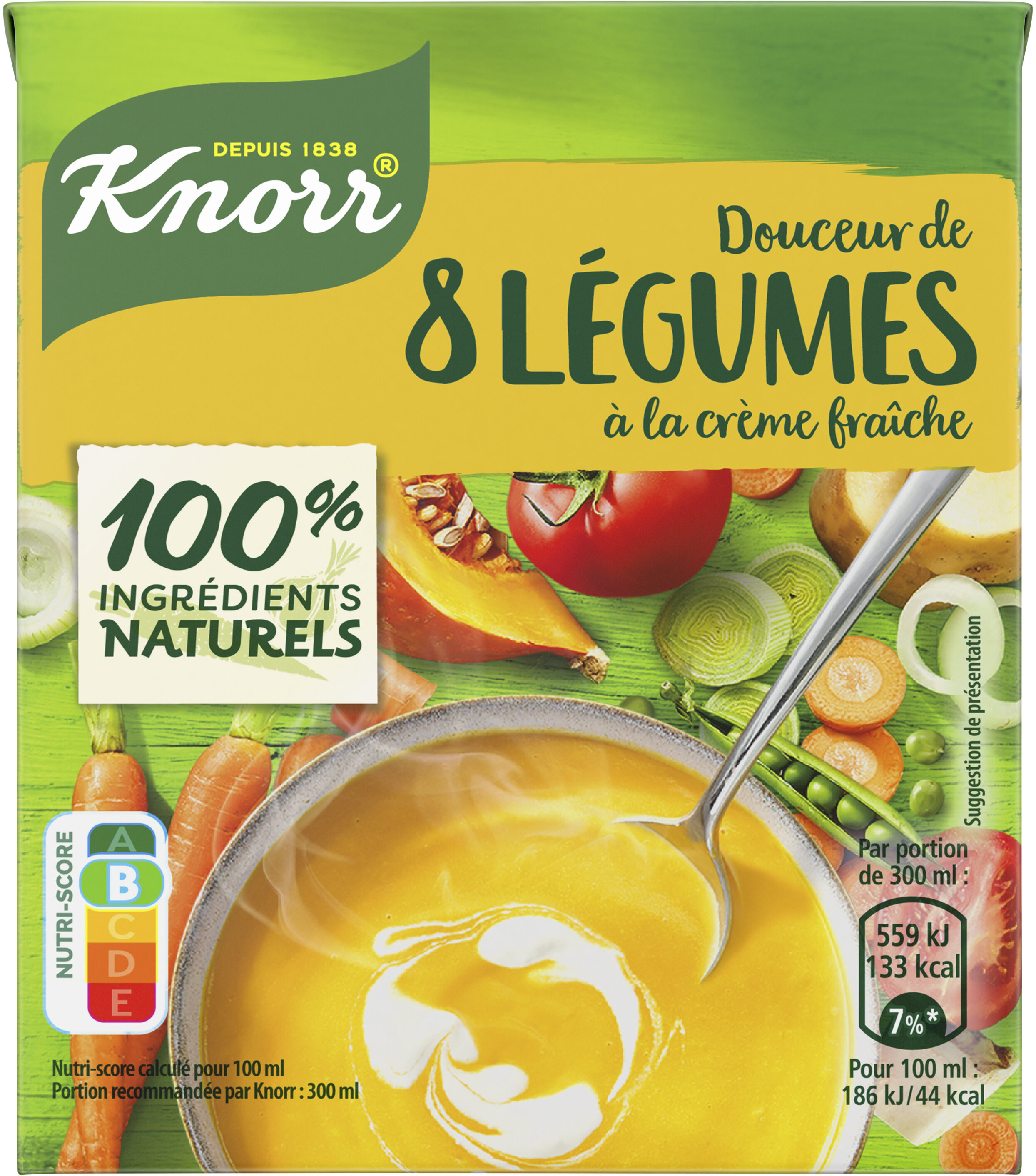 Knorr Soupe Liquide Douceur de 8 Légumes à la Crème Fraîche 30cl - 300 ml