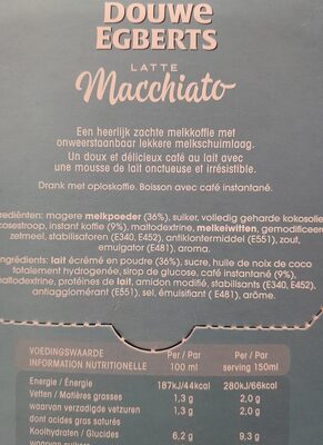 verwenkoffie  macchiato - Ingredients