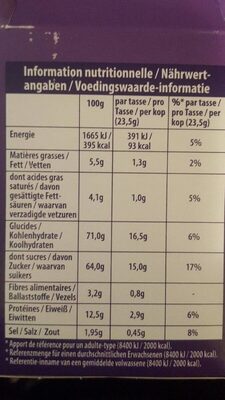 Milka Dosettes Chocolat - Voedingswaarden - fr