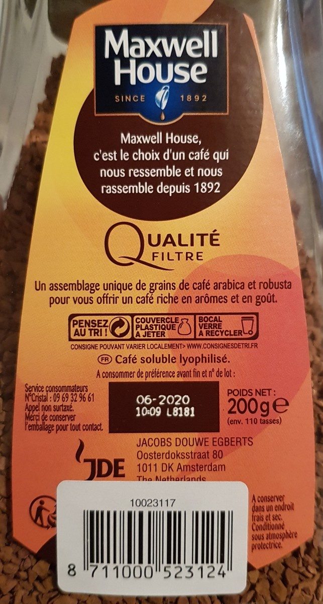 Café - Ingrediënten - fr