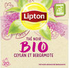 Lipton Thé Noir Bio Ceylan et Bergamote 20 Sachets - Product