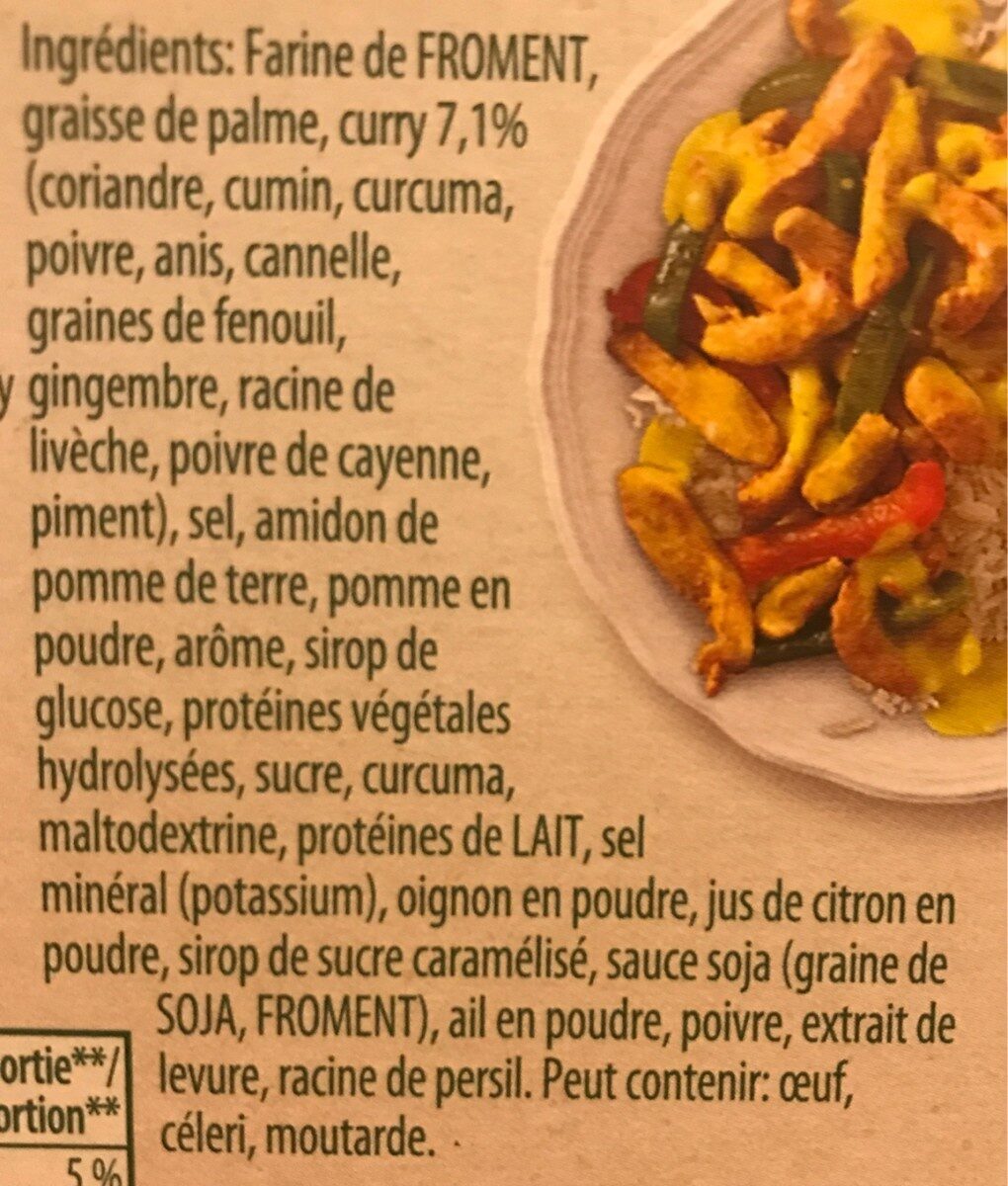 Sauce curry - Ingrediënten - fr