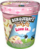 Ben & Jerry's Glace Pot Topped Love is 500ml - Producte