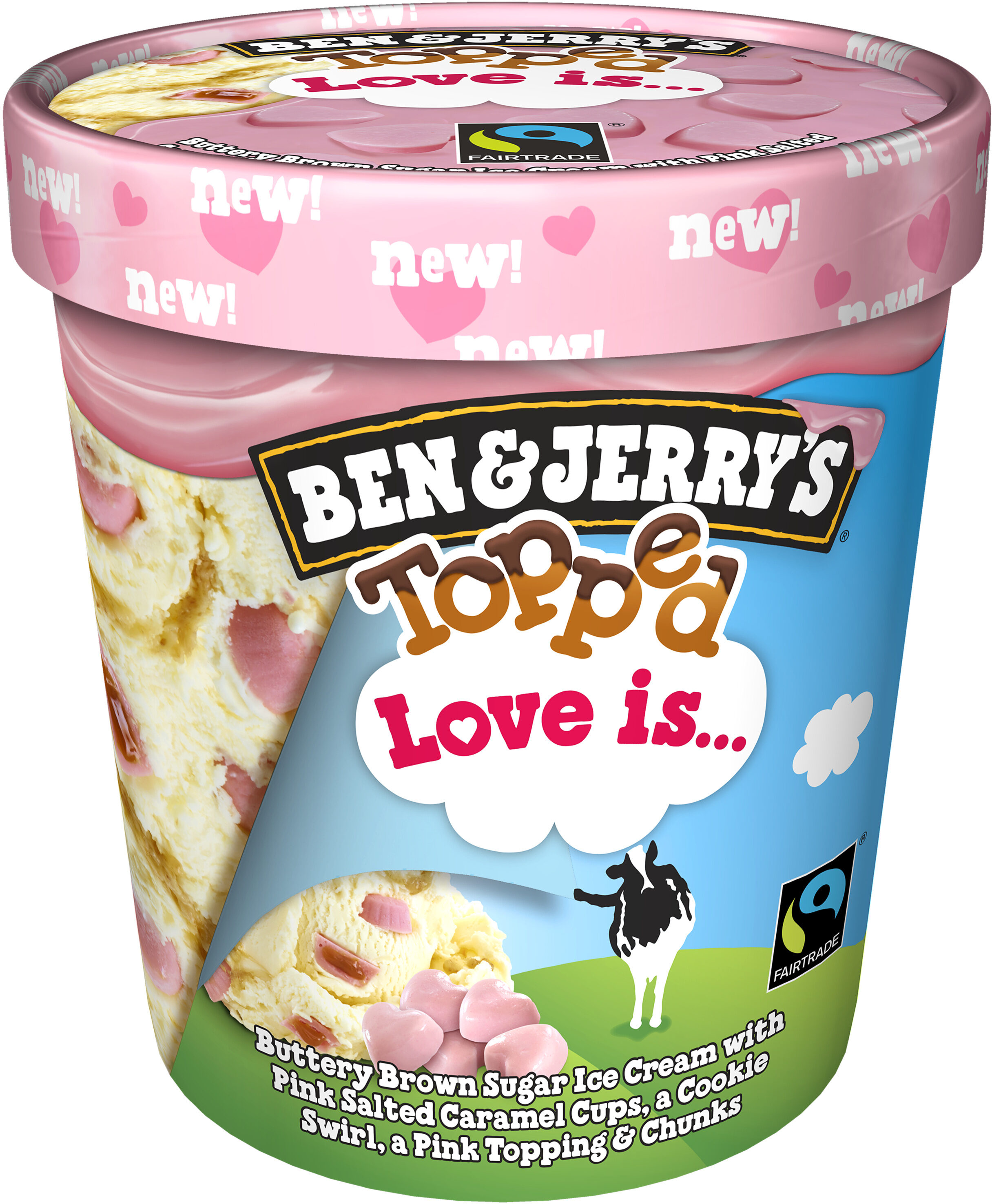 Ben & Jerry's Glace Pot Topped Love is 500ml - Produkt - fr