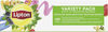 Lipton Coffret Thés et Infusions Sélection Lipton Feel Good 12 parfums différents de thés noirs, thés verts et infusions 1 boîte, 180 sachets - Produit