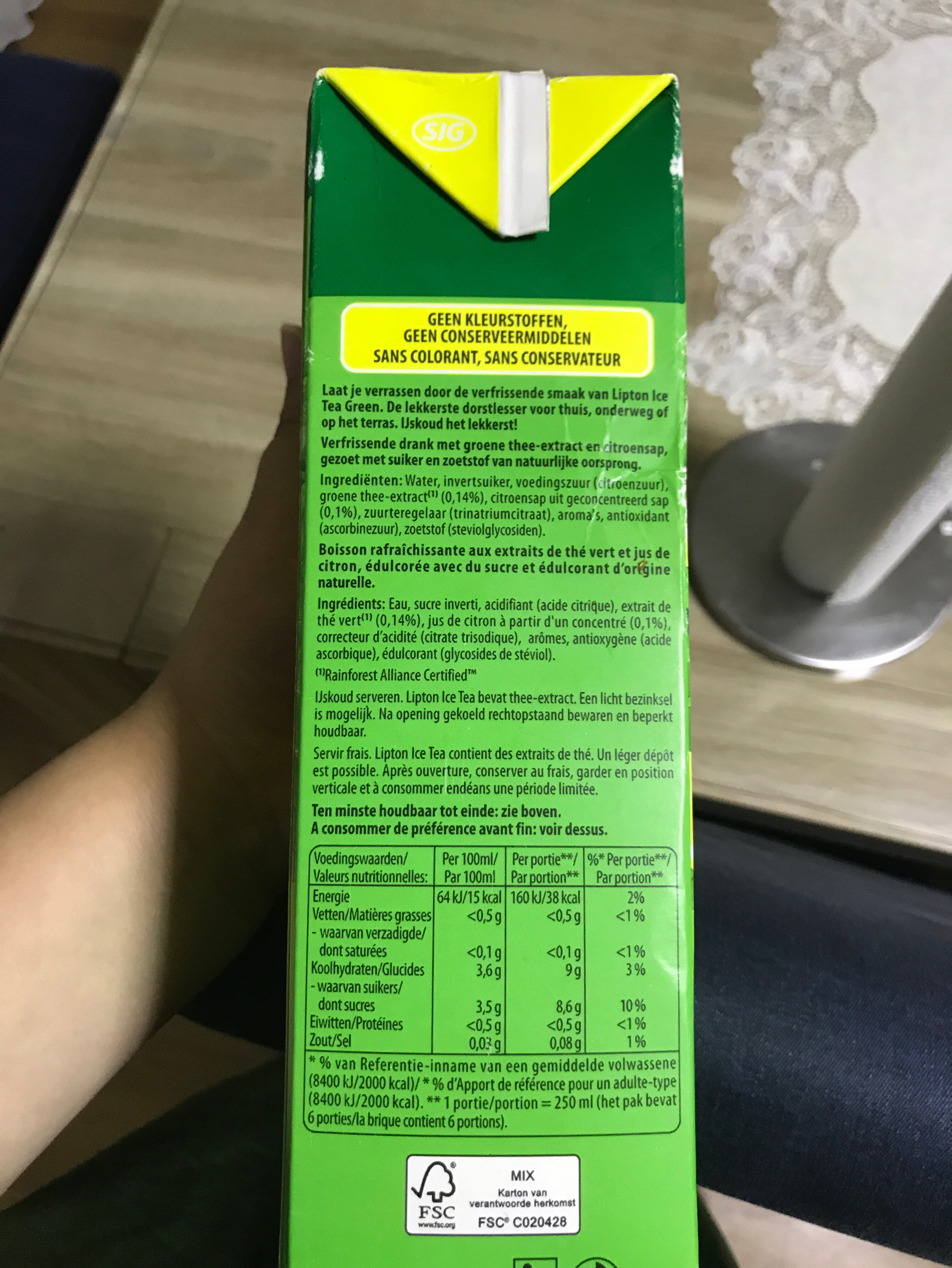 Lipton green ice tea - Ingrediënten